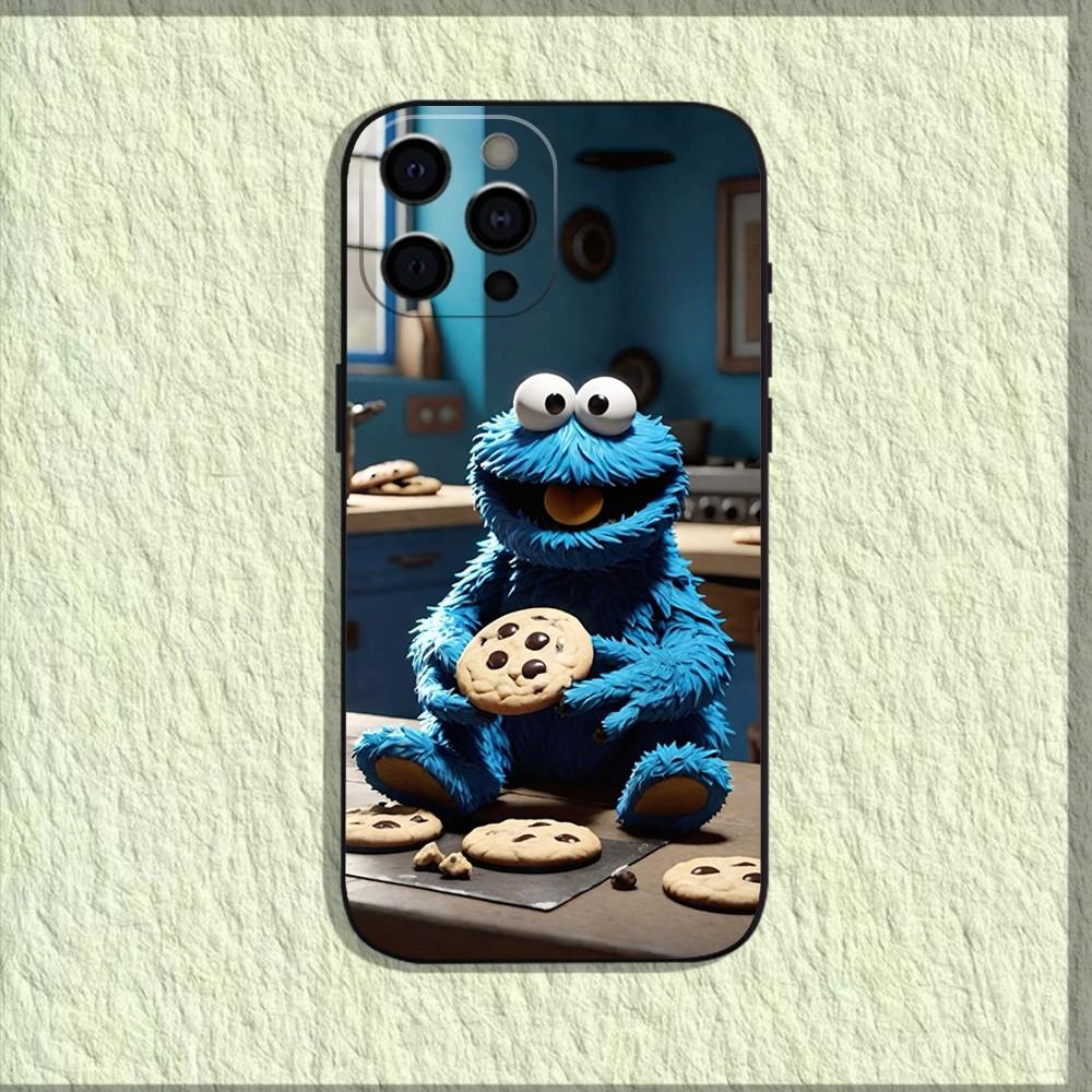 Funny C-Cookie-M-Monster Phone Case For iPhone 16,15,14,13,12,11,Pro,X,XS,Max,XR,Plus,Mini Soft Black Cover