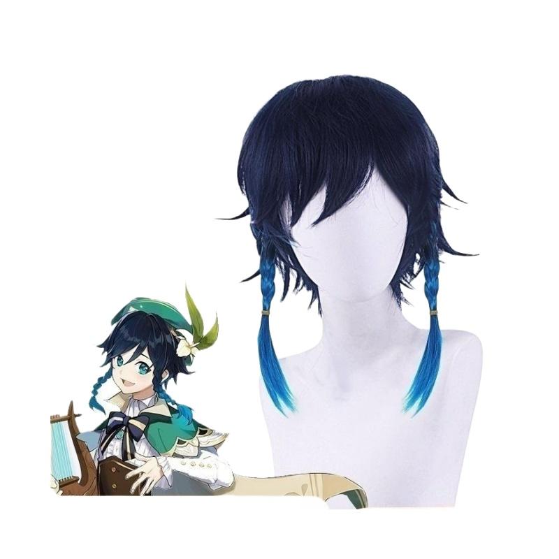 Venti Косплей Костюм Impac Костюм Парик Полный Комплект Mondstadt Wind God Game Униформа Костюмы на Хэллоуин для Женщин