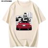 Initial DT Shirt Fragment Футболка Белая футболка Jdm Boost Turbo Японские автолюбители Racing Race Футболка большого размера с короткими рукавами