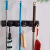 3/4/5 Position Black Multi-Function Wall Mounted Mop Holder Broom Hanger Shelf Home Kitchen Storage Magic Plastic Mop Holder