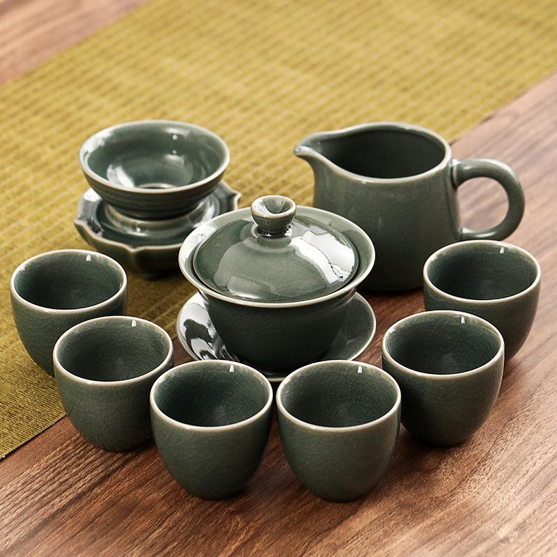 Керамический набор для чая Кунг-фу Гэ Цилинь, подарочные коробки для клиентов для деловых мероприятий компании