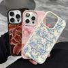 Чехол для RENO 15 15F 11F 12F 14 PRO 10 5 Lite 5F OPPO A3 A5 A6 PRO A2 A3X A5X A40 A94 фиолетовый Цветы Мягкий Матовый Чехол из Искусственной Кожи PU