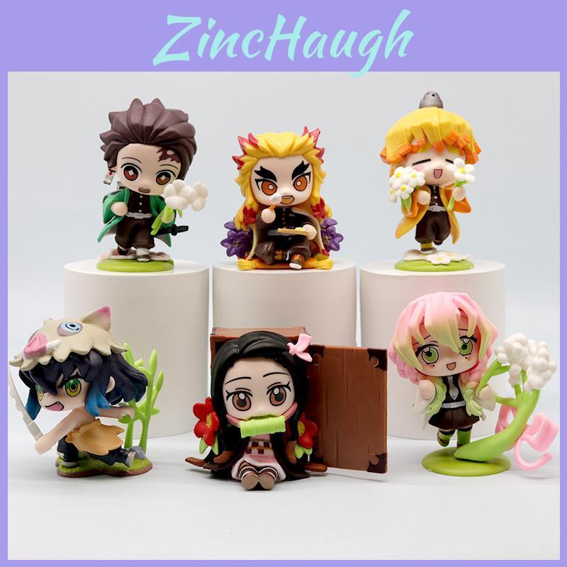 Demon Slayer Pvc Figure Series With Birth Flower Themes For Home Decor And Fans