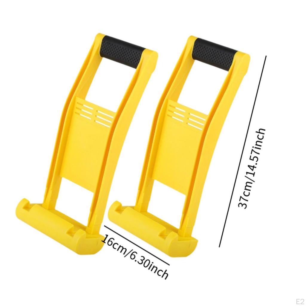 2x Plywood Lifting Tool Drywall Carriers Load 176lb Comfortable Grip Plasterboard Lifter