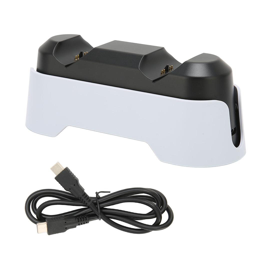 For PS5 Controller Charging Station Controller Dual Charging Dock for PS5 with LED Indicator White