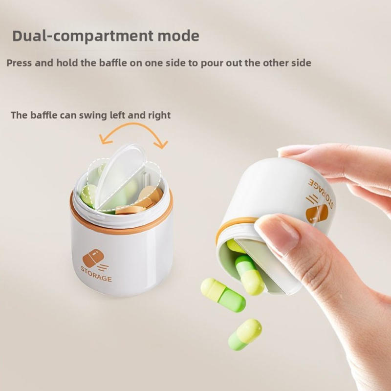 Портативная коробка для лекарств Герметичная коробка с отделениями для лекарств Напоминание о приеме лекарств Портативный контейнер для хранения лекарств