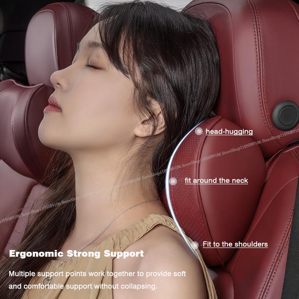 AABKV1 For Porsche Headrest Neck Support Waist Lumbar Cushion Soft Car Seat Neck Pillow Seat Cover Protector original color scheme
