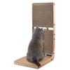AUSCAT Cat Scratching Cat Scratching Post with Toy H69cm Wall, Cardboard, L-Shaped Ball, Vertical,
