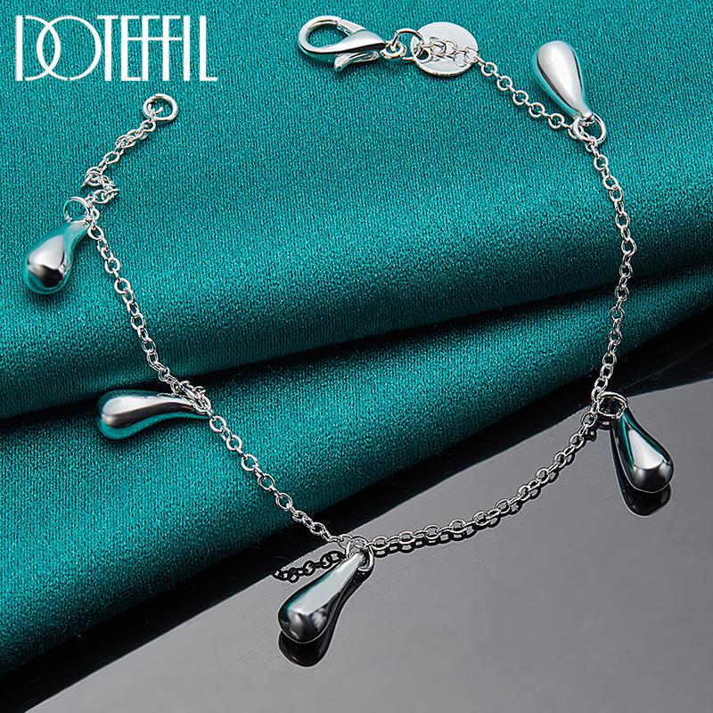 Браслет-подвеска «Капелька» Серебряная бижутерия