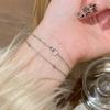 New Silver Geometric Bracelet Women's Best Friend Bracelet Light Luxury Double Layer Circle Bracelet Exquisite Handicraft