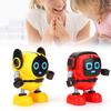 Lovely Plastic 2in1 Gyro Robot Model Kids Game Toy Spinning Top Decoration