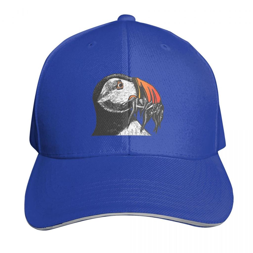 Puffin Head Baseball Cap Quick Dry Performance Cotton Twill Breathable Contrast Two Tone Brim