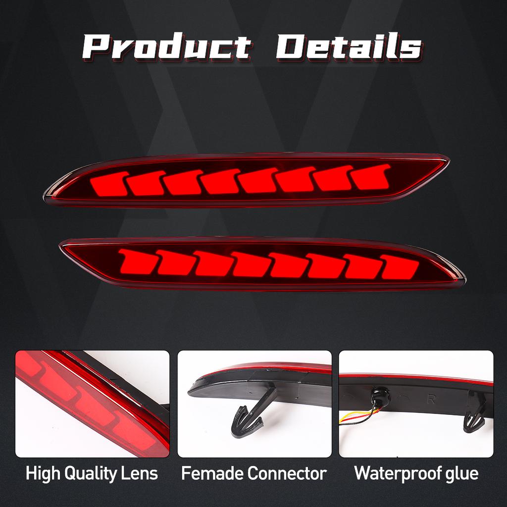 LED Rear Bumper Reflector Light For Chevrolet Cavalier 2020 2025 2025 Brake Warning Dynamic Turn Signal Lamp Car Accessories 12V