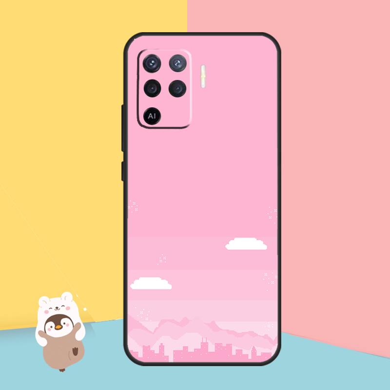 Пастельно-розовый чехол для OPPO Find X5 X3 Lite Pro A15 A16 A52 A72 A5 A9 A31 A53 A83 A93 A54 A74 A94.