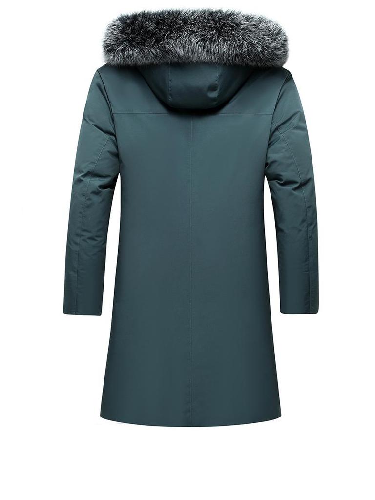 Модный зимний укороченный пуховик с меховым воротником - Свободный крой, с капюшоном, Хит продаж для пар