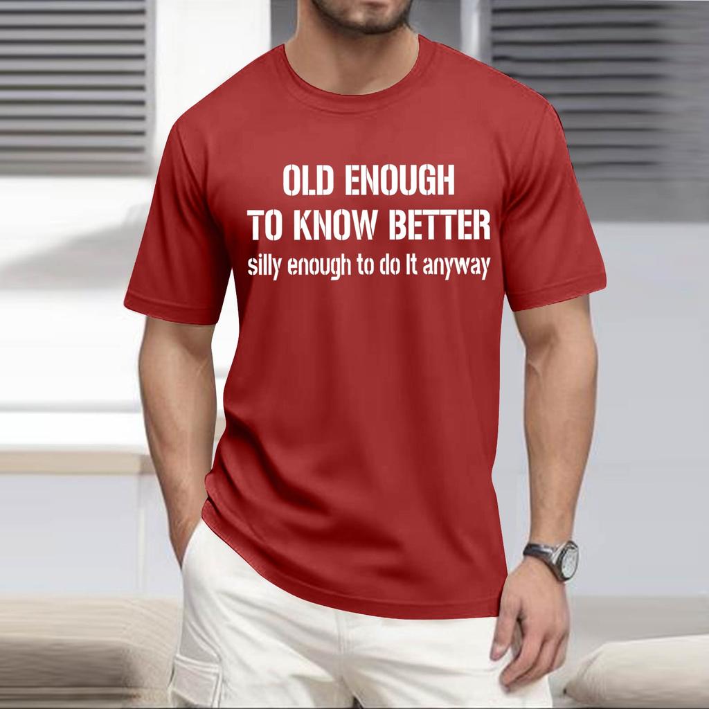 Летняя мужская популярная футболка с круглым вырезом и коротким рукавом с принтом