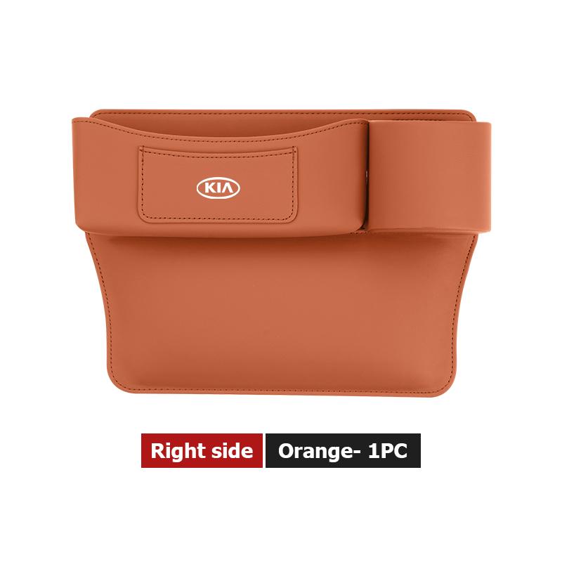 For KIA Leather Car Seat Crevice Storage Box Seat Slit Gap Organizer Bag K5 K2 Rio Optima Sportage Venga Sorento Stonic ForteZF8