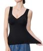 CtriLady Tank Stylish Bra Camisole with Back Protection Women's Top, Shapewear, Top, Cups, Black, Sleeveless, Sweat-Absorbing Innerwear, (JP,