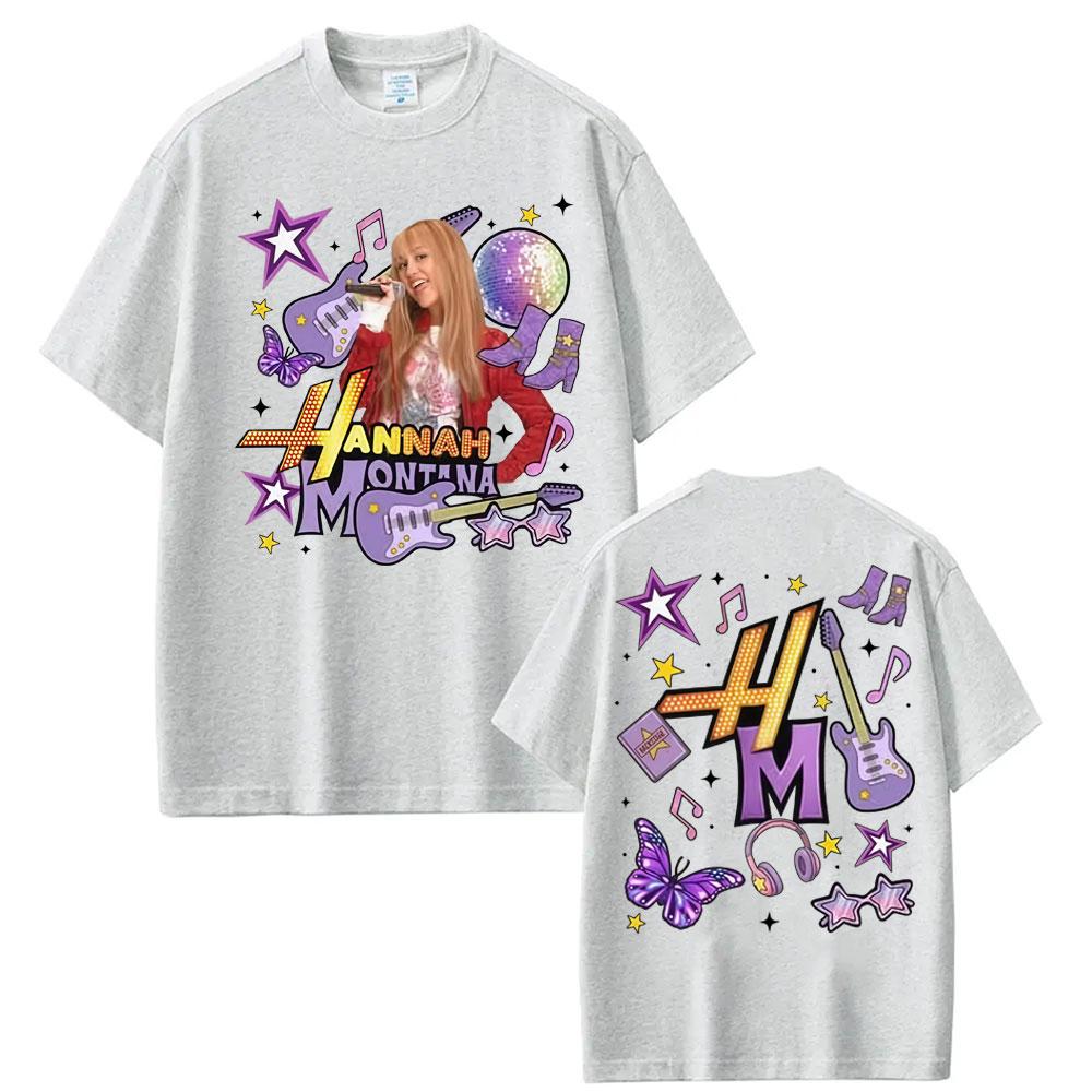 Hannah Montana 20Th Anniversary Print Tshirts Unisex Women Fashion Aesthetic Short Sleeve T Shirts Summer Tops 100 Cotton Tshirt