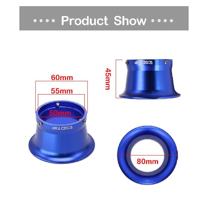ZSDTRP 55mm CNC Aluminum Air Filter Interface Cup for OKO KOSO MIKUNI PE PWK 32/34 Motorcycle Carburetor