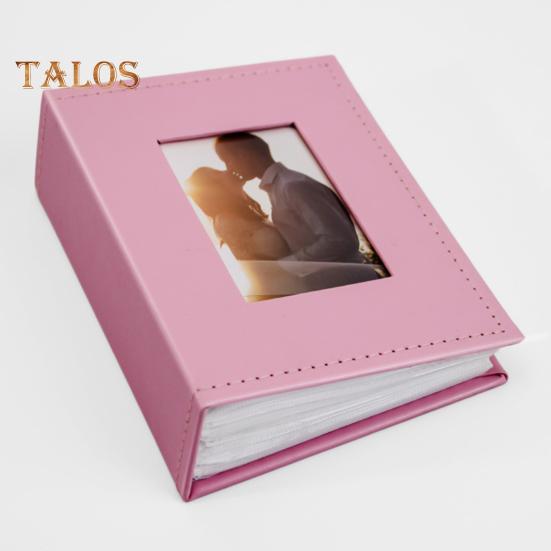 Slip-in Photo Album Faux Leather Cover 50 Pages 100 Pockets 4x6-Inch Wedding Travel Baby Shower Kids Family Anniversary Picture Collection Book