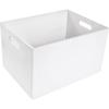 Caisse De Rangement En Bois - Creative Deco - 39 X 29 X 23 Cm - Blanc - Poignées - Contemporain