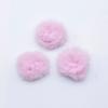 10Pcs 30mm Mink Plush Ball with Bottom Gasket for DIY Headwear Hair Clips Bow Accessories Handmade Baby Clothes Hat Shoes Decor