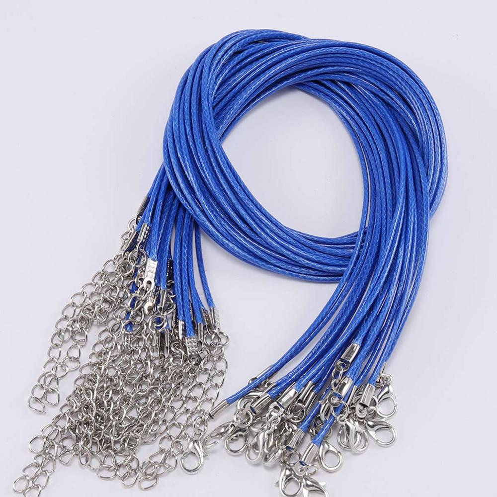 10Pcs 1.5/2mm Fauxs Leather Handmade Adjustable Braided Rope Pendant Charm DIY Findings Lobster Clasp String Cord Jewelry Making
