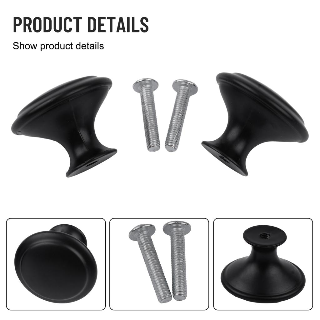 20pcs Vintage Cabinet Handles Drawer Knobs Black Single Hole Drawer Pulls Furniture Cupboard Closet Door Handles Hardware
