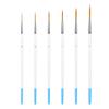 Artist Paint Brush 6 Pcs Set Thin Pen Extra Long Fine Point Liner Tip #000#00#0#1#2#3, Scale Models Nail Acrylic Oil Watercolor