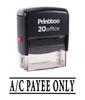 Printtoo A C PAYEE ONLY Self Inking Rubber Stamp Custom Stamp Office Stationary -