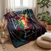 Portugal Football Printed Flannel Blanket Skin Friendly Warm Decorative Throw for Indoor Couch Bed Daily Use