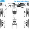 For Mercedes-Benz S-Class W222 2013-2020 Carbon Fiber Gear Shift Air Outlet Center Console Lift Trim Set Car Accessories Sticker