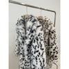 2025 Lynx Pattern Imitation Fox Fur Jacket Women's Thickened Environmentally Friendly Hair Long Leopard Print Suit Collar Fur Coat