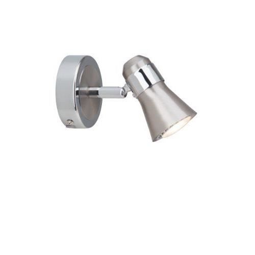 Applique spot led - brilliant - sanny - 1 lumière - acier et chrome - 3w gu10