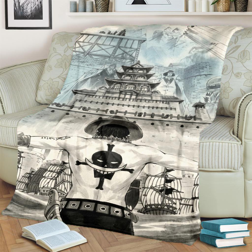 Warm "ONE PIECE" Flannel Print Blanket for Bedrooms, Sofas, Beds, Chairs, Picnics, Camping and Travel