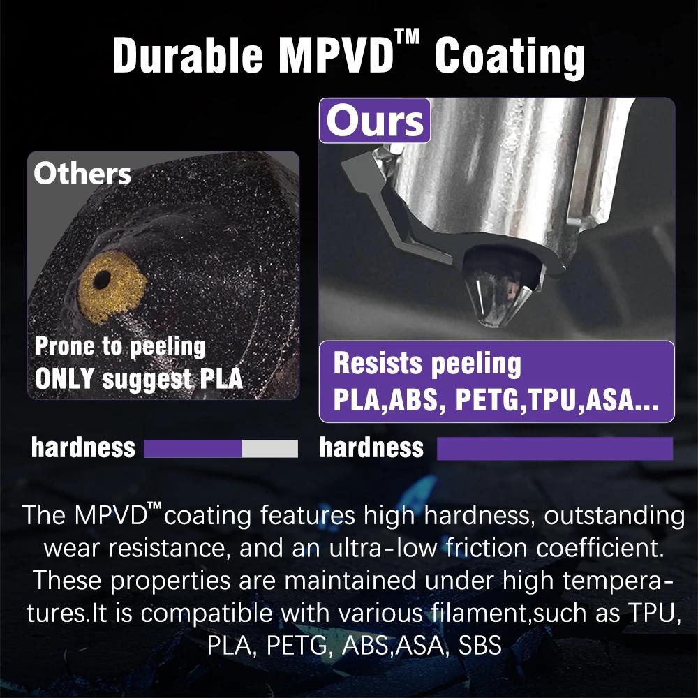MPVD™ Hotend For Bambu Lab H2D H2S H2C P2S A2L Hotend Hardened Steel 0.2/0.4/0.6/0.8mm Hotend For A1 A1mini For Bambu H2D Parts