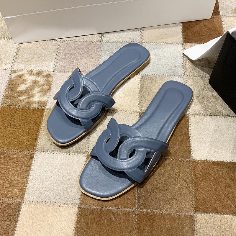 Модные женские тапочки, летние брендовые шлепанцы с открытым носком, повседневная обувь на плоской подошве, сандалии для отдыха, женские пляжные шлепанцы, тапочки, большой размер 35-41