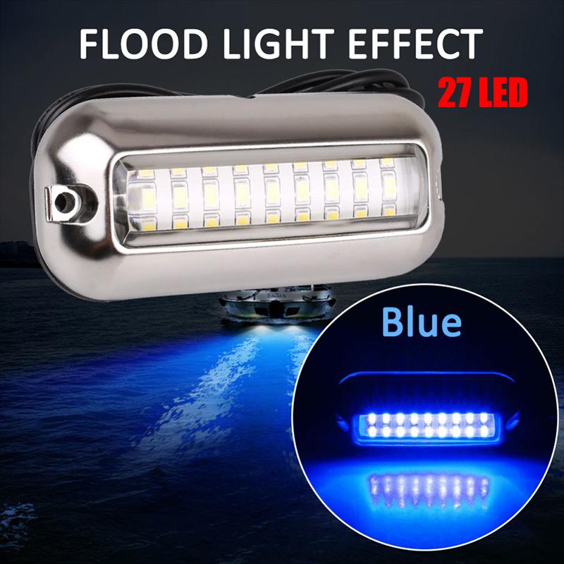 27/42 LED Boat Underwater Lights 10-30V Marine Navigation Light Transom Speedboat Boat Lights For Car RV Ship Yachts Stern
