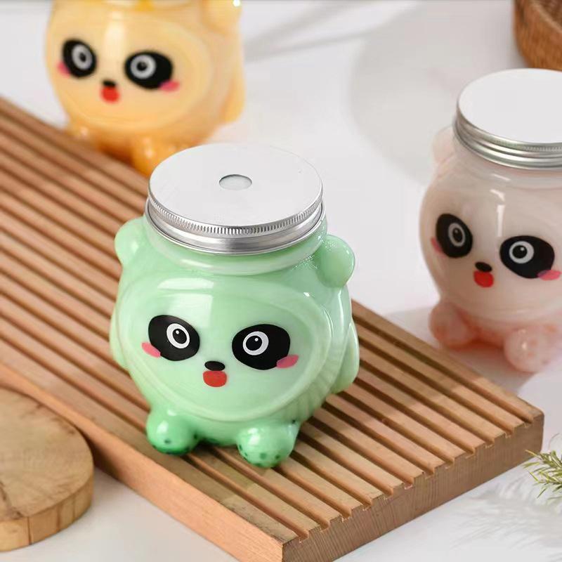 Бутылка для воды Kawaii Bear Milk объемом 500 мл, чай, кофе, сок, портативная чашка для воды, прозрачная одноразовая бутылка для сока