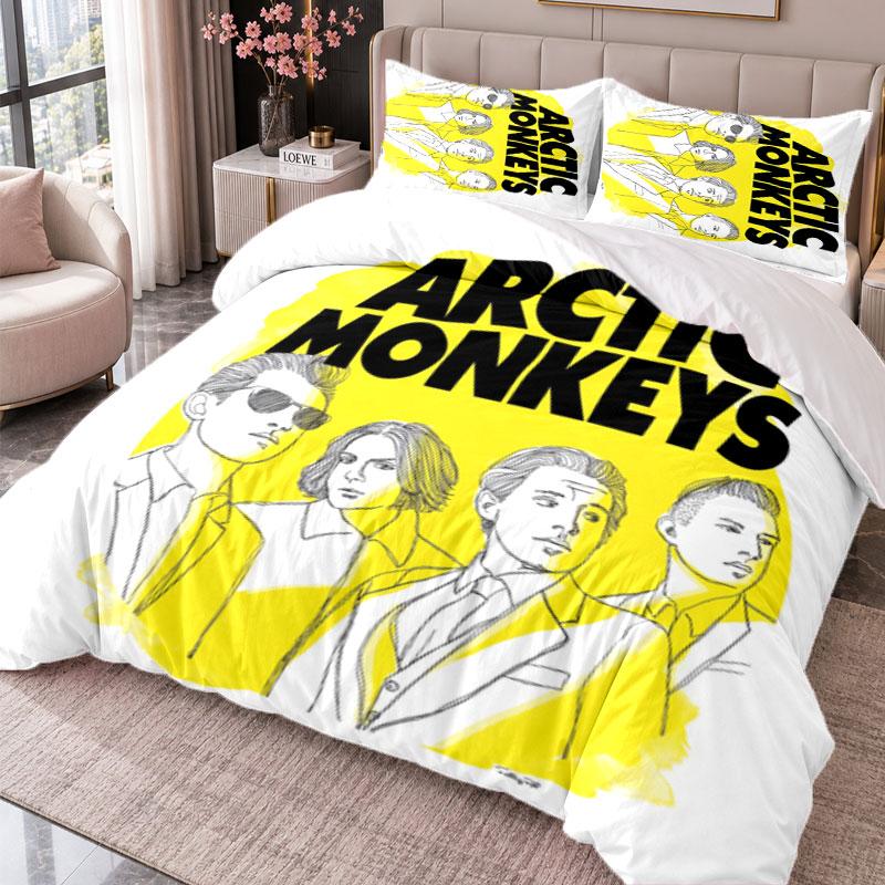 Arctic Monkeys 3Pcs Bedding Set Duvet Cover With Two Pillowcases For Bedroom Home Decoration