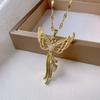 Angel Wing Pendant Necklace, European Style Fashion Titanium Steel Chain