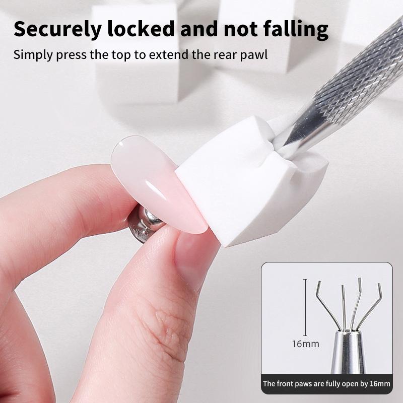 20/50 шт. Beancurd Cube, градиентные губки для ногтей, гель-лак для ногтей, инструмент для окрашивания, нержавеющая сталь, четыре когтя, зажим для губки