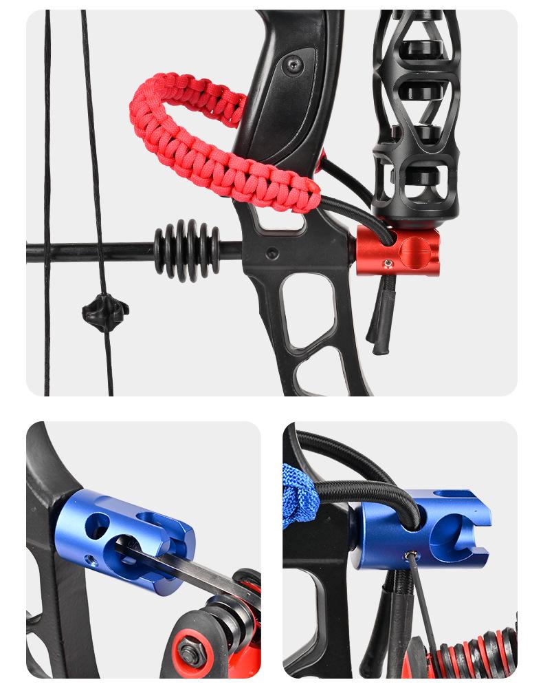 Quick-Release Braided Wrist Strap: Outdoor Archery Compound Bow Shock Absorber with Rapid Disassembly
