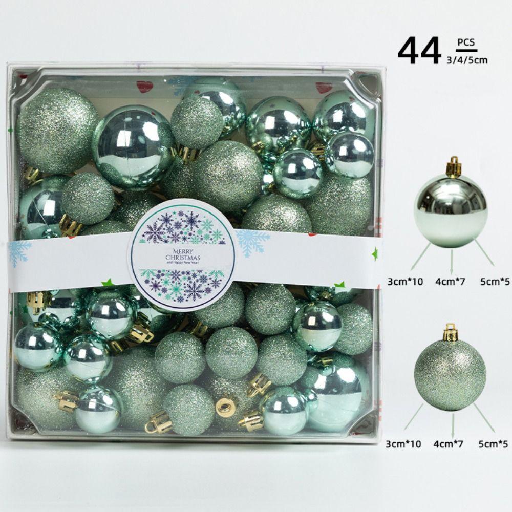 44pcs 3/4/5CM Christmas Ball Set Shatterproof Waterproof Christmas Tree Decoration Pendant Delicate Hanging Ornament