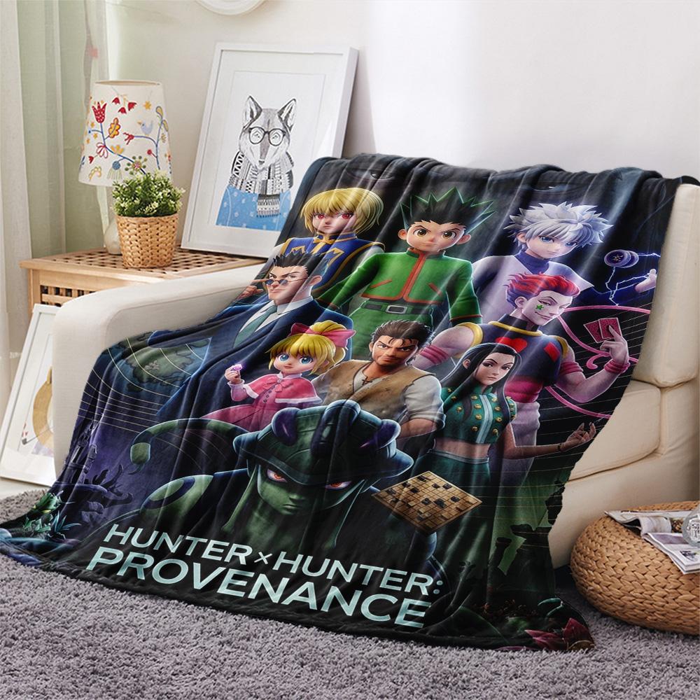 1PC Hunter X Hunter Patterned Flannel Blanket Suitable For All Seasons For Home Decor Warmth And Comfort Gifts Holiday Present