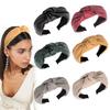 Fashion Women Leather Hairbands Bow Hairband Solid Color Cross Knot Women Hair Head Hoop Hair Bands for Girls Hair Accessories