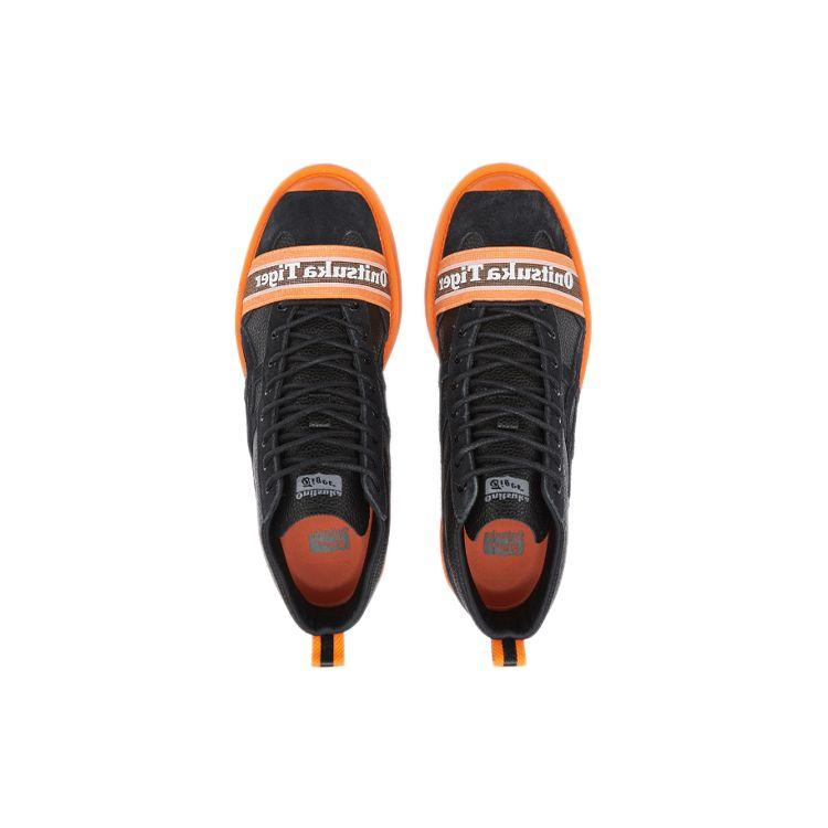 ONITSUKA TIGER Rinkan Retro Fabric Durable High-Top Casual Running Shoes Unisex Sneakers Black Orange 1183B843-001