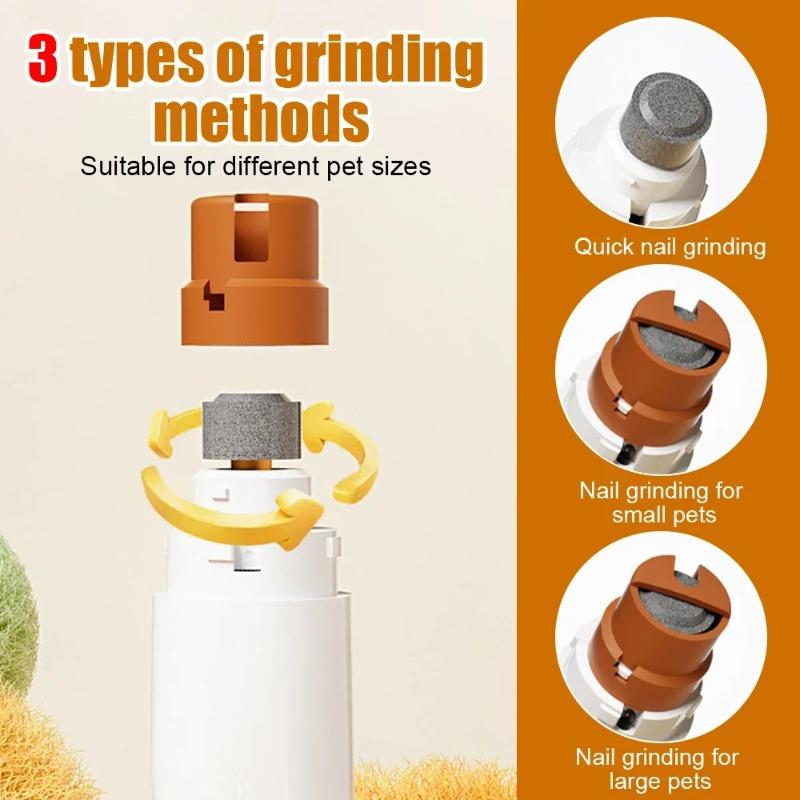 Электрическая USB-машинка для стрижки когтей собак, шлифовальная машинка для когтей питомцев, перезаряжаемая, триммер для когтей лап щенков и кошек, аксессуары для собак