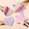 16Pcs/set Glitter Rainbow Heart Star BB Handmade Hair Clips for Girls Handmade Hairpins Cute Barrettes Headwear Hair Accessories